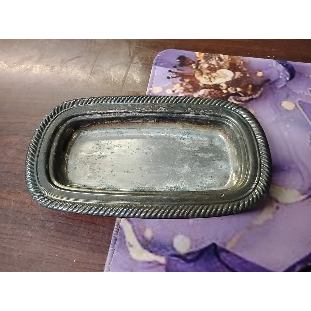 w.m.rogers mfg silverplate butter dish